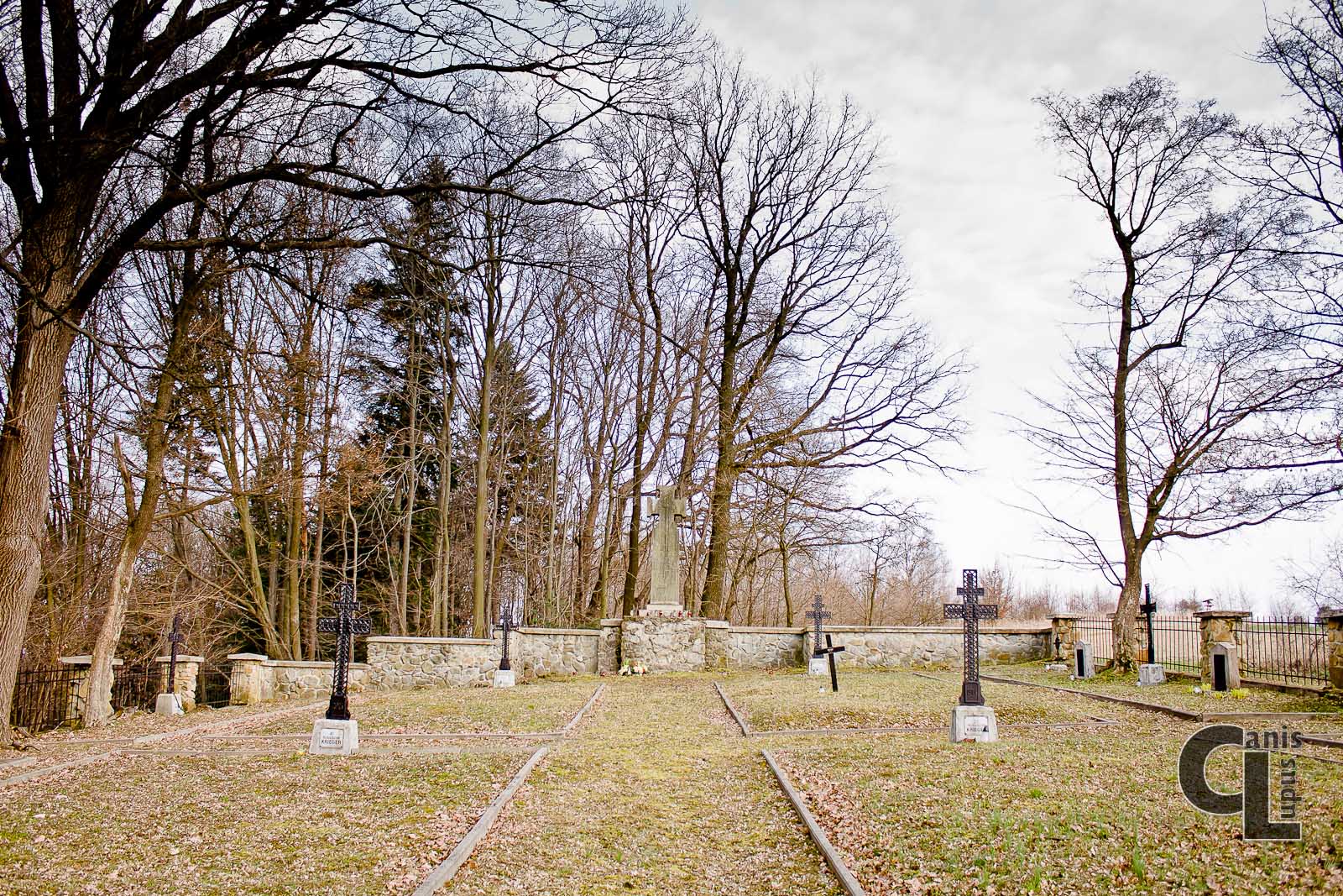 Cmentarz wojenny z I Wojny Światowej nr 15 w Harklowej widok ogólny